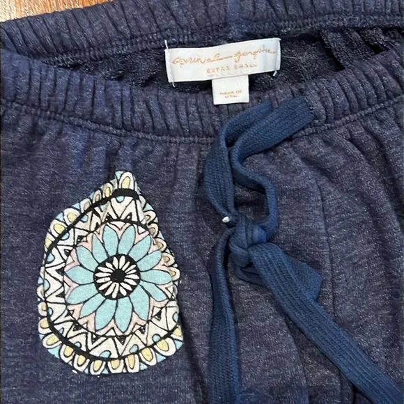 NWOT Spiritual Gangster Good Vibes Only Sweatpants Extra Small Mandala Design - Picture 3 of 16